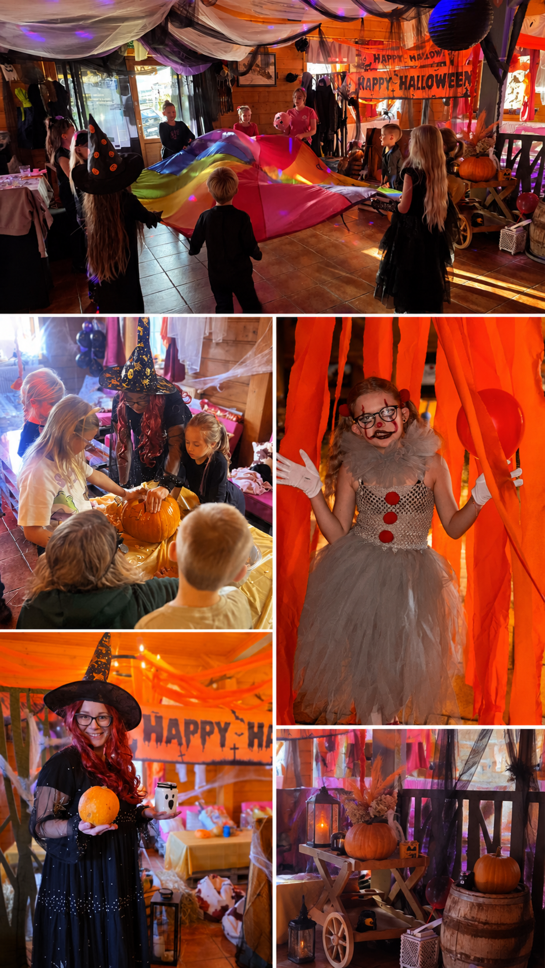 Halloween 2026 Rancho Adama - kolaż atrakcji